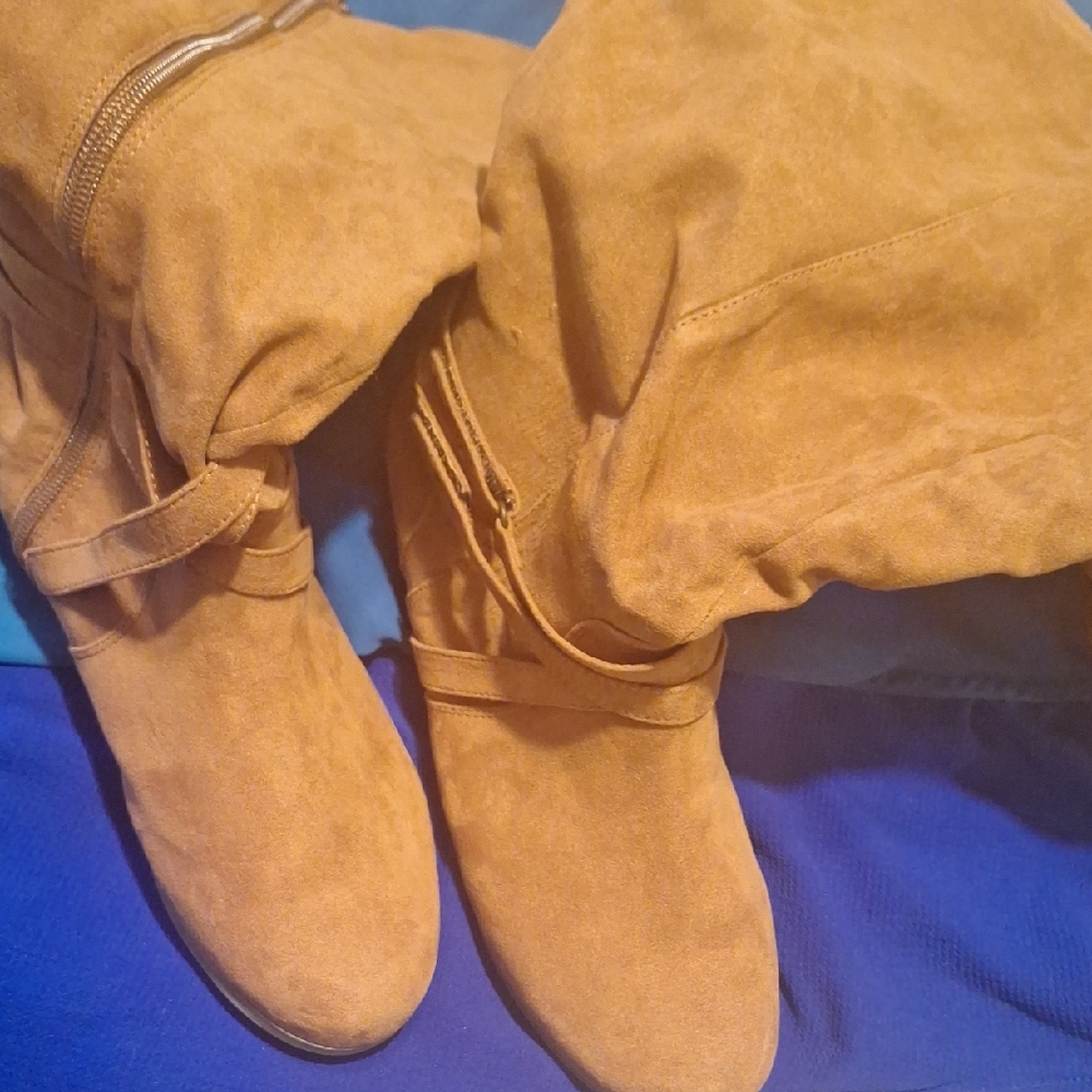 Simply Styled Tan Over the Knee Boots